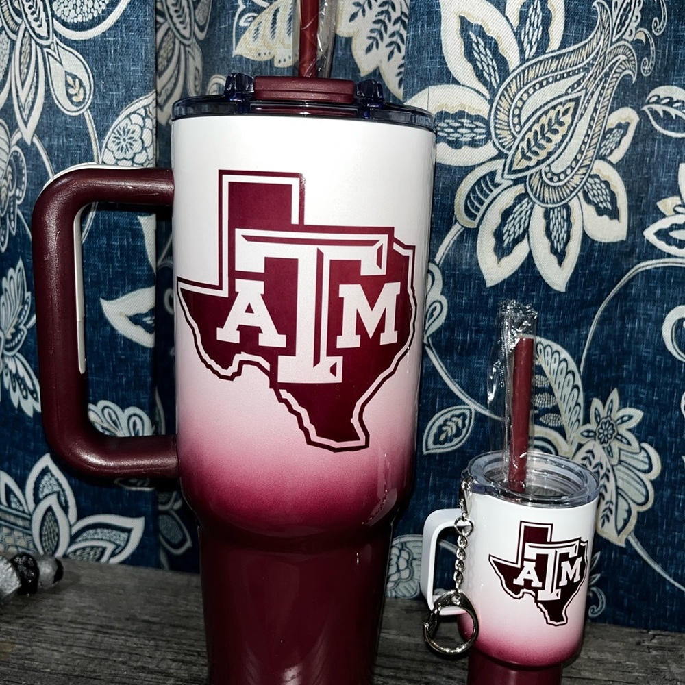 Texas A&M Brown and White Drinkware Set